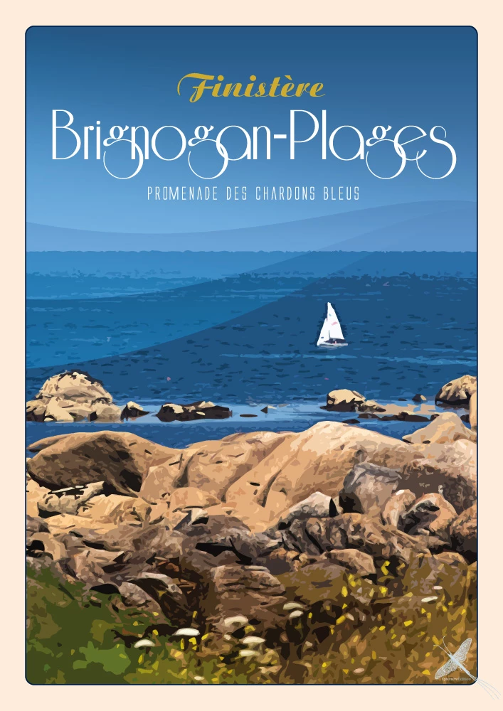 Affiche vintage - Brignogan-Plages