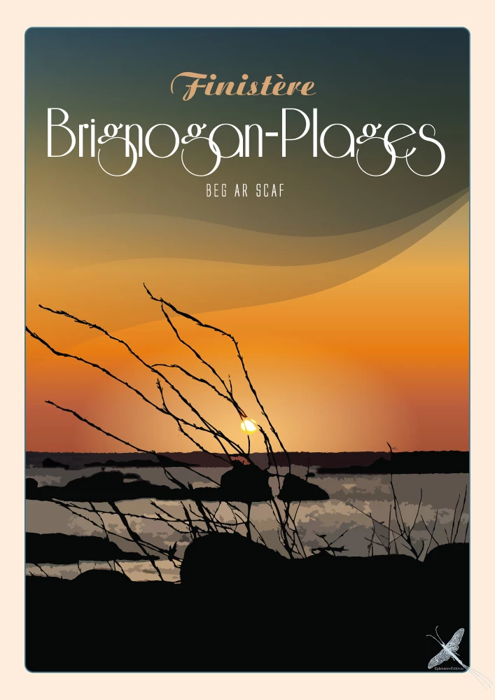 Affiche vintage - Brignogan-Plages