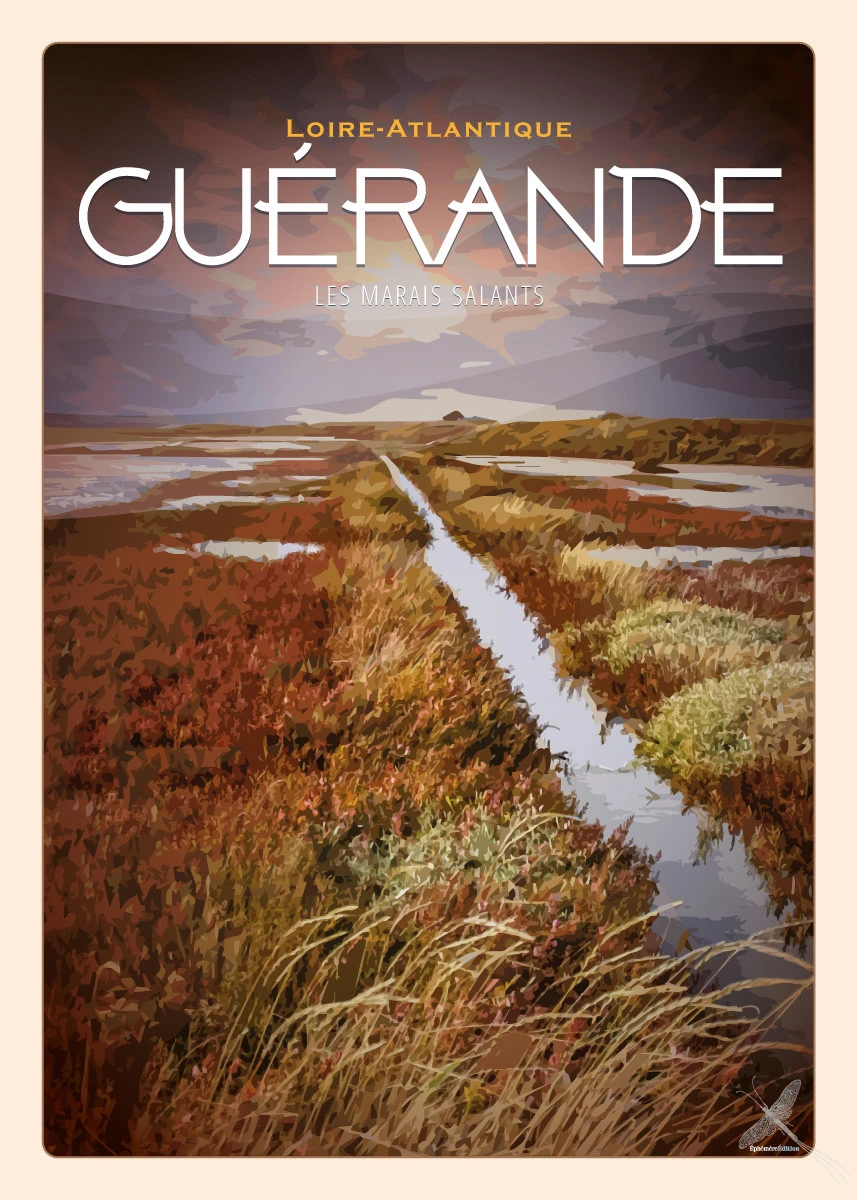 Affiche vintage des Marais Salants à Guérande