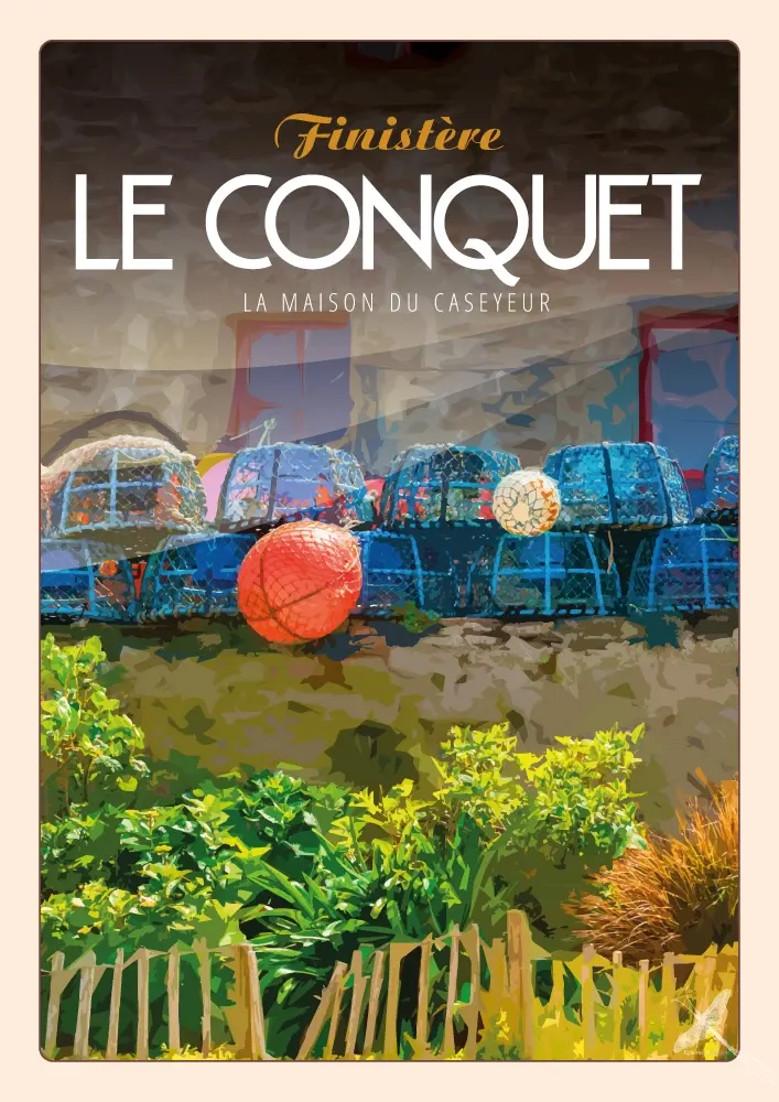 Affiches vintages Le Conquet : Affiche vintage de la Maison du Caseyeur au Conquet
