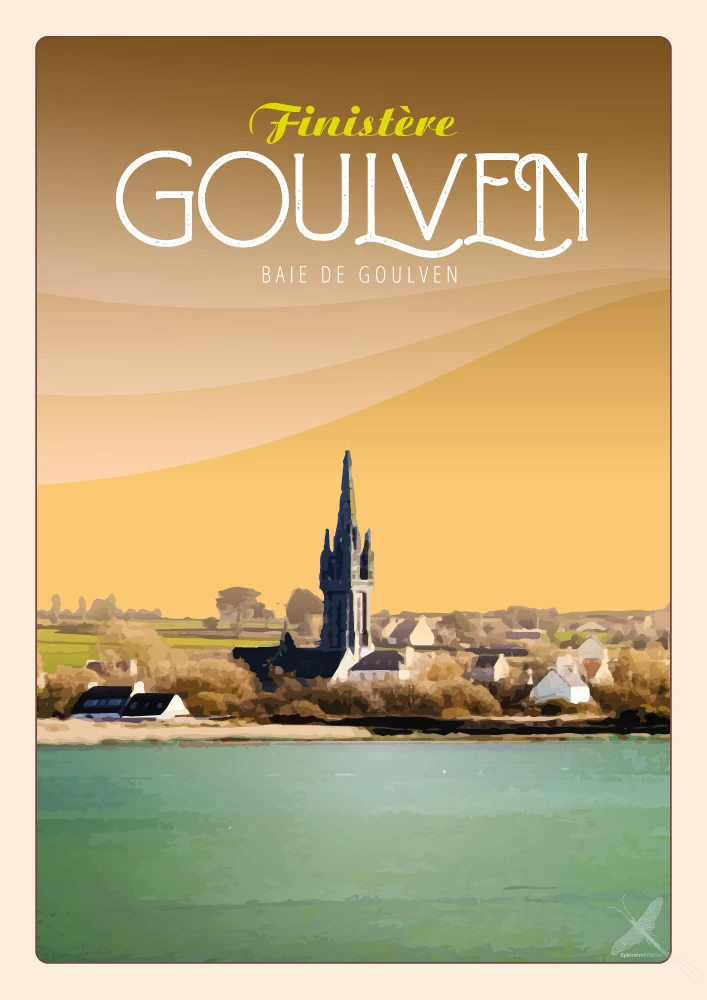 Affiche vintage de la Baie de Goulven