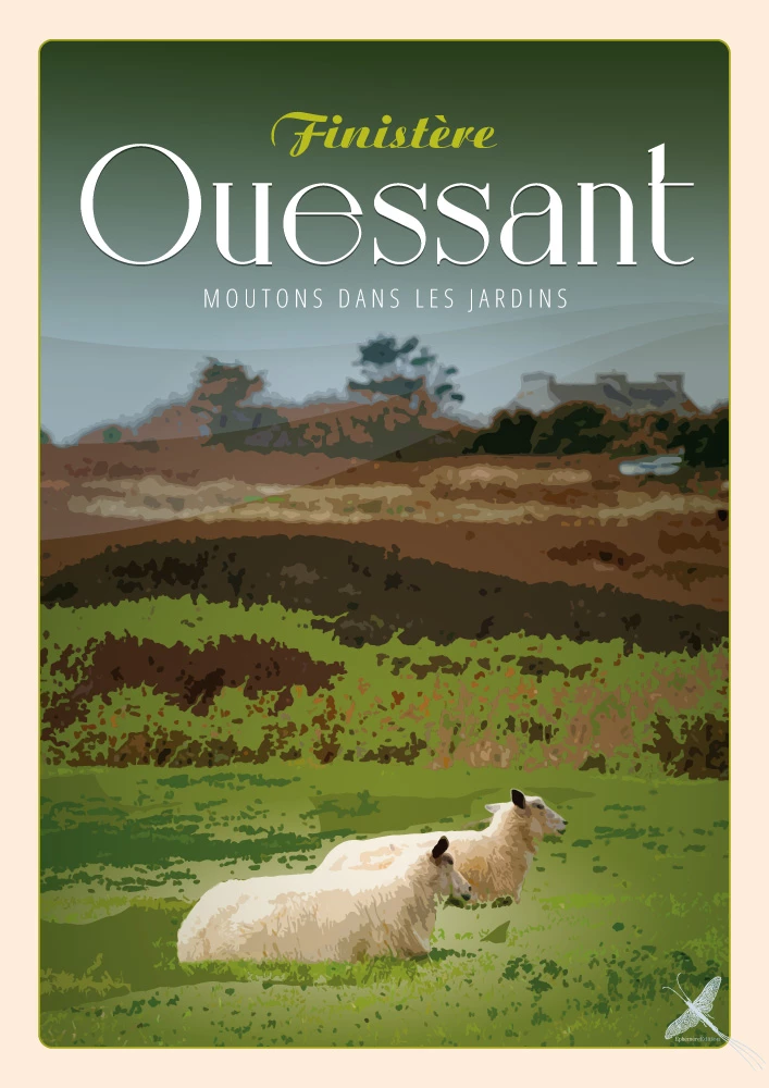 Affiches vintages Ouessant : Affiche vintage - Ouessant