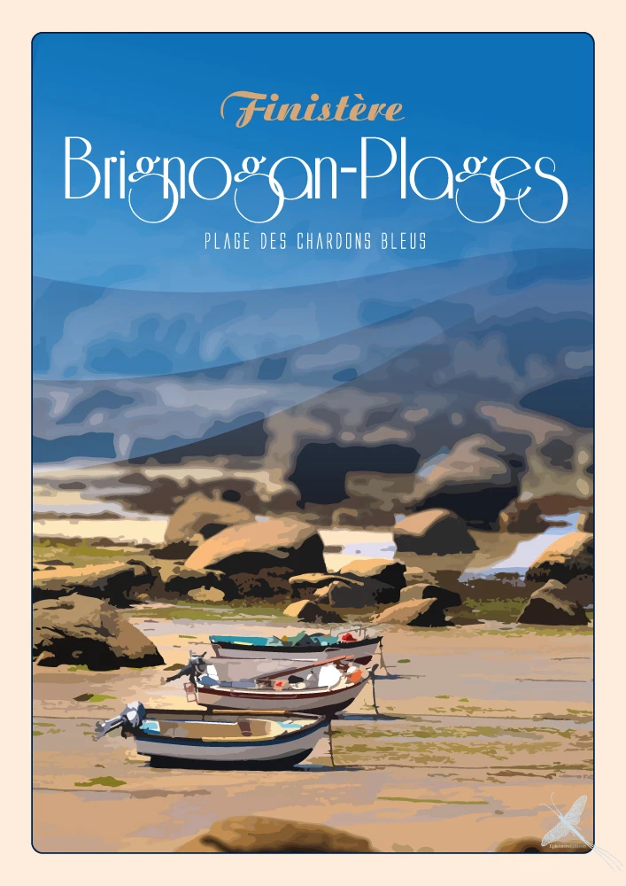 Affiches vintages Plounéour-Brignogan-Plages : Affiche vintage - Brignogan-Plages