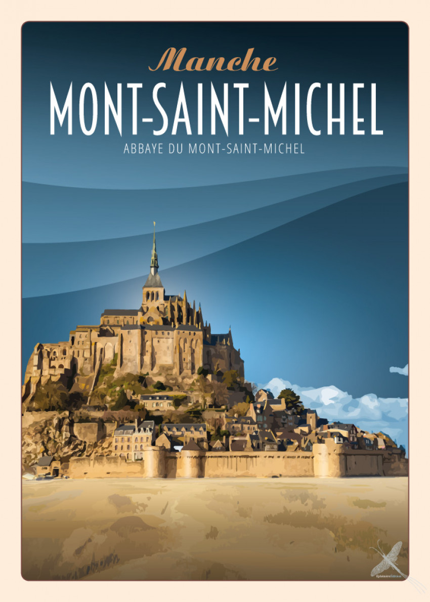 Affiche Vintage Le Mont Saint Michel affiche-vintage-le-mont-saint-michel